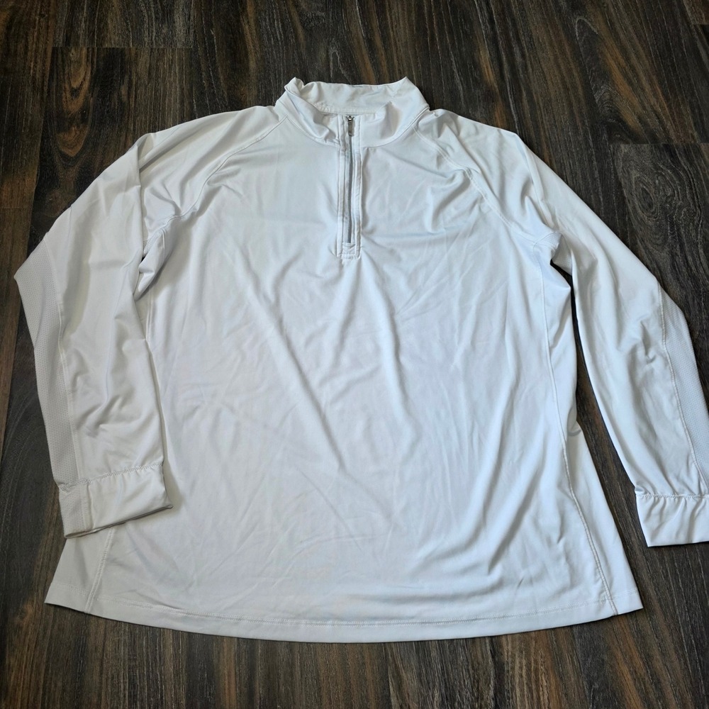 Lady Hagen Womens XL White Quarter Zip Golf Pullover Long Sleeve Mesh Panels